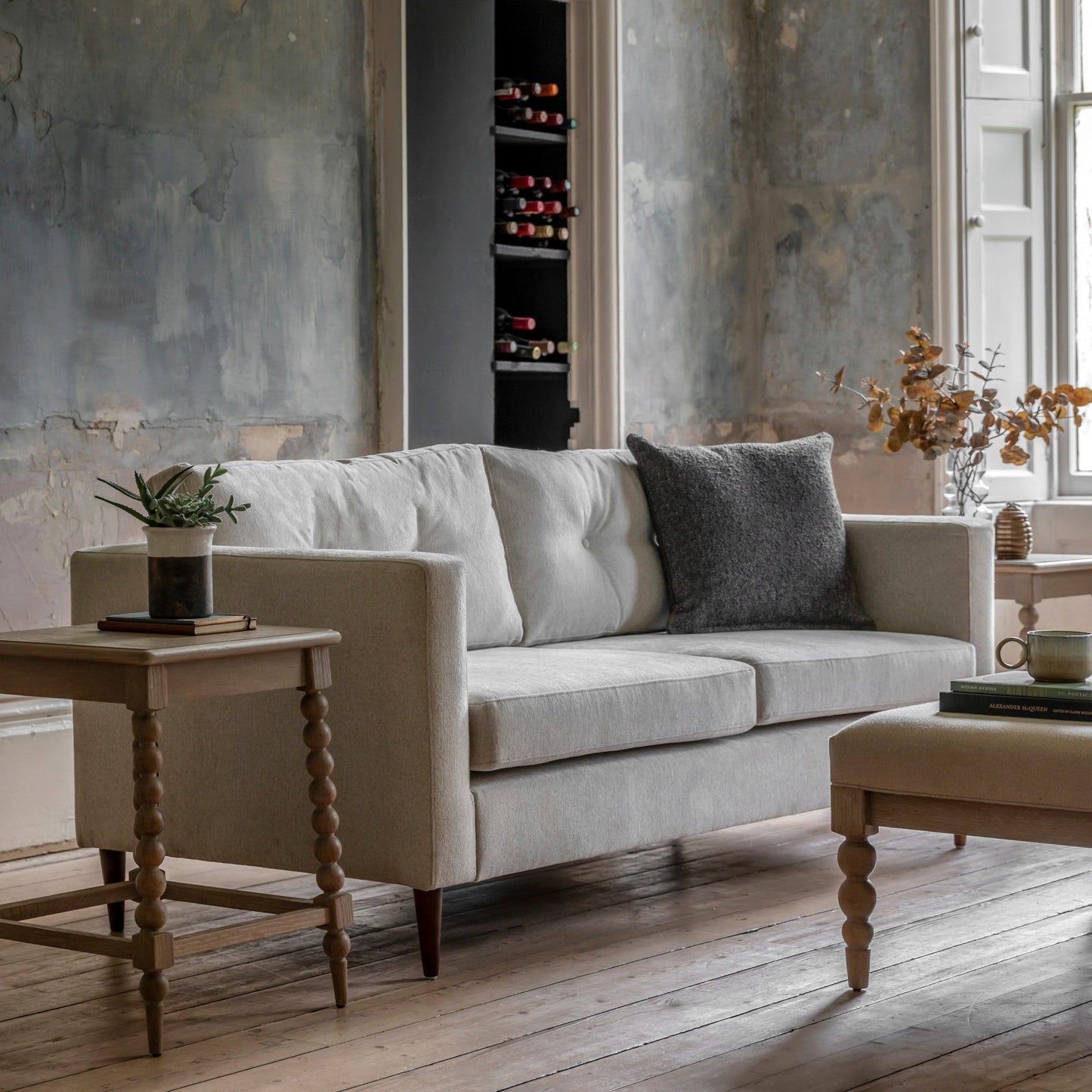 Whitwell Sofa 3 Seater - Light Grey - hdesign - 3 Seater Sofas