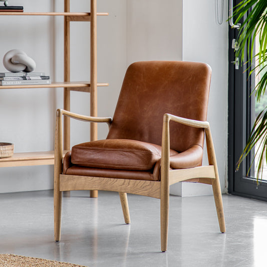 Carrera Armchair - Brown Leather