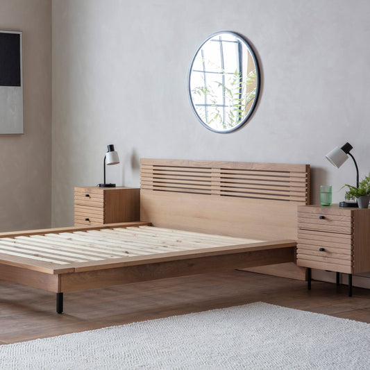 Okayama Bed - Oak - King