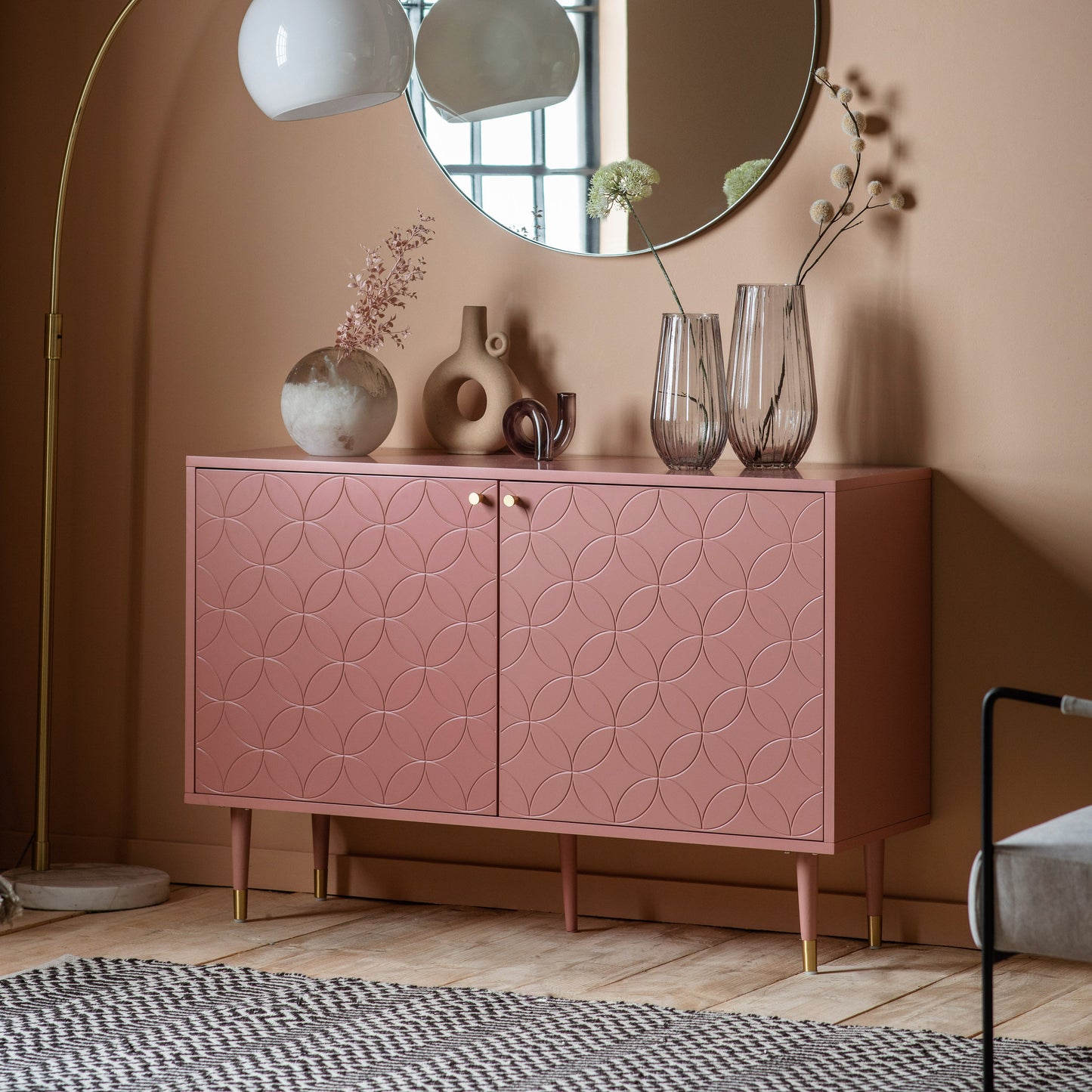 Holbrook  Door Cabinet - Pink