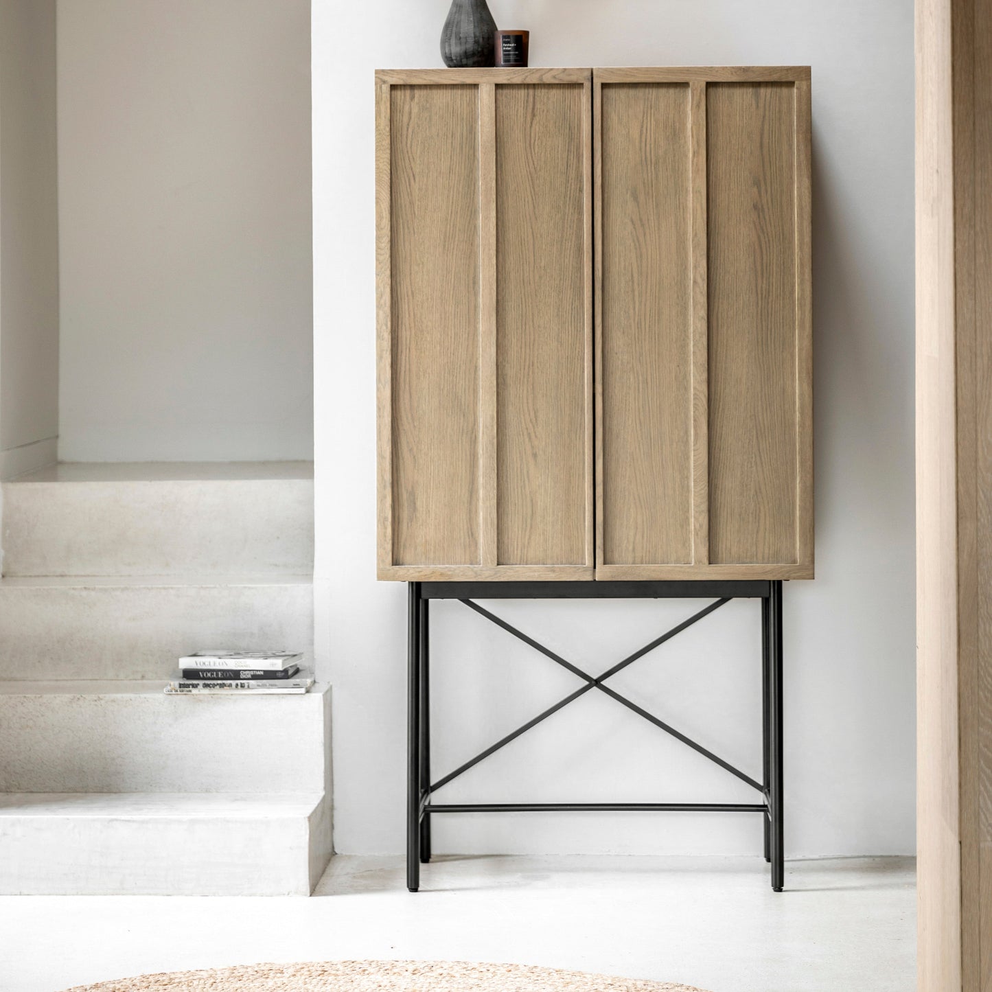 Panelled 2 Door Cocktail Cabinet