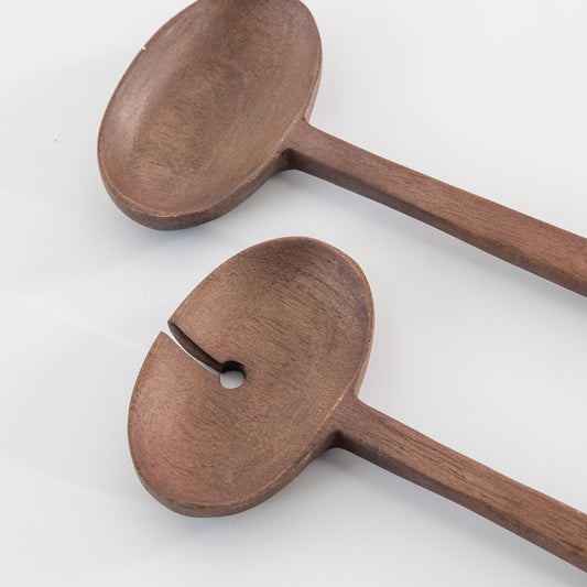 Lena Salad Servers - Dark Brown (Set of 2)