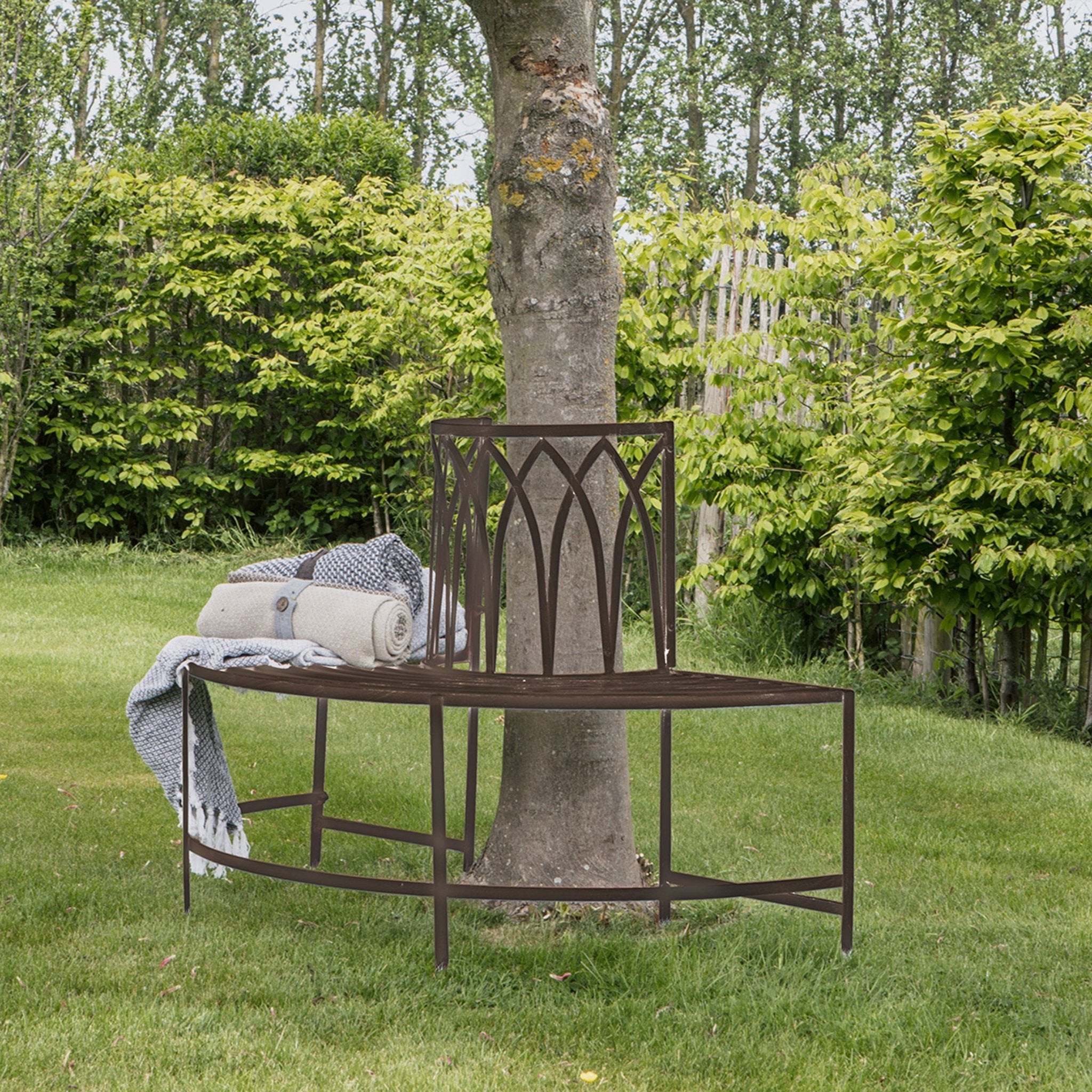 Alberoni Outdoor Tree Bench Seat - Ember - hdesign - Outdoor Benches