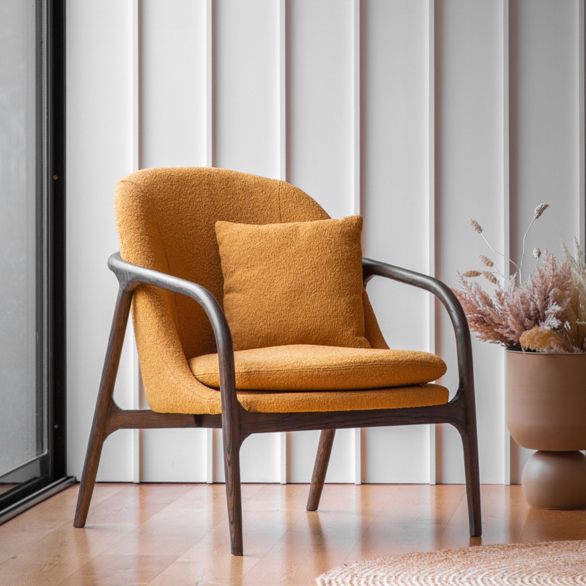 Alegra Armchair - Ochre - hdesign - Armchairs