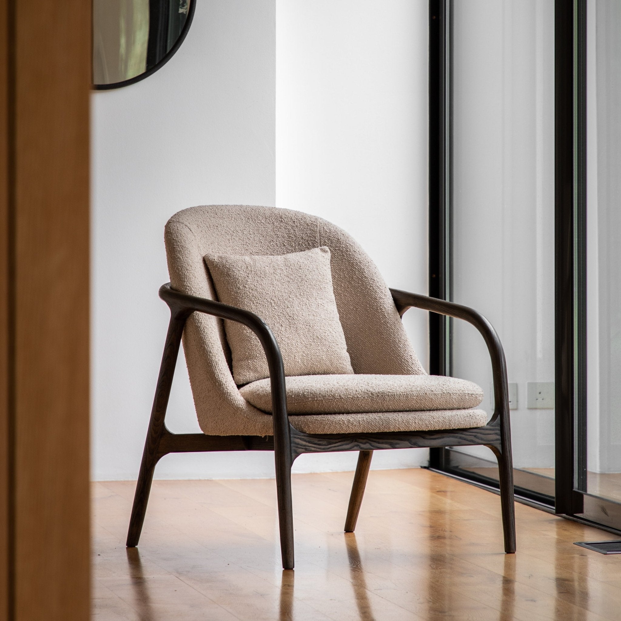 Alegra Armchair - Taupe - hdesign - Armchairs