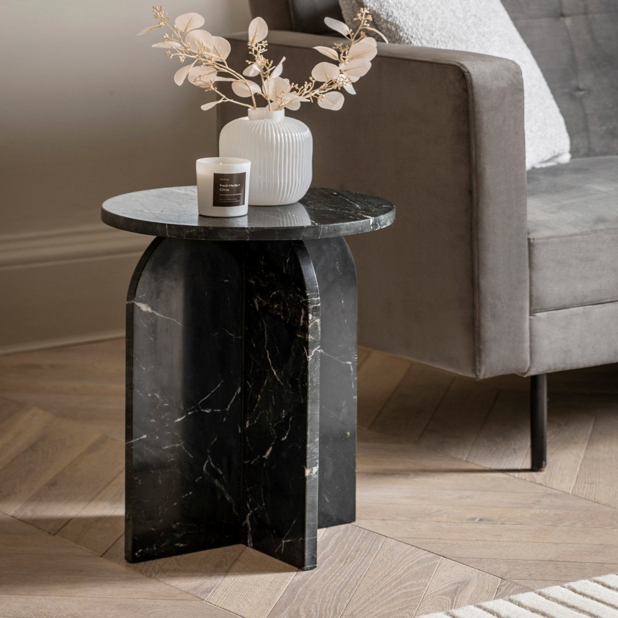 Amalfi Side Table - Black - hdesign - Side Tables