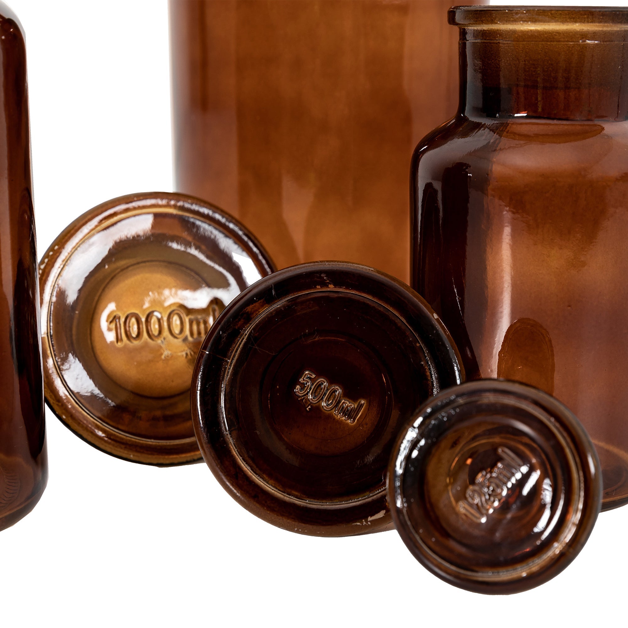 Apotheca Jar - Brown (Set of 3) - hdesign - Jars