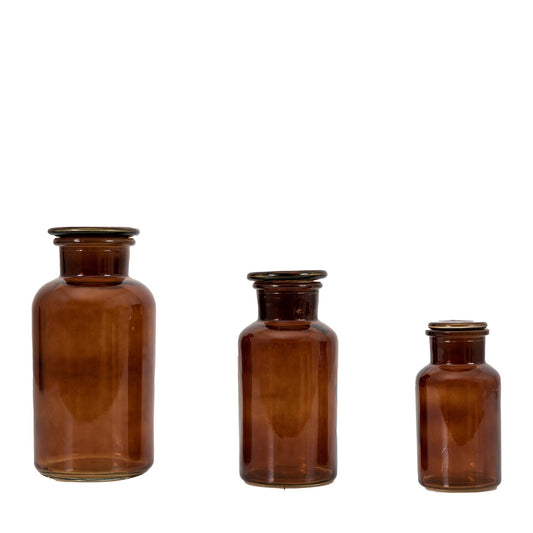 Apotheca Jar - Brown (Set of 3) - hdesign - Jars