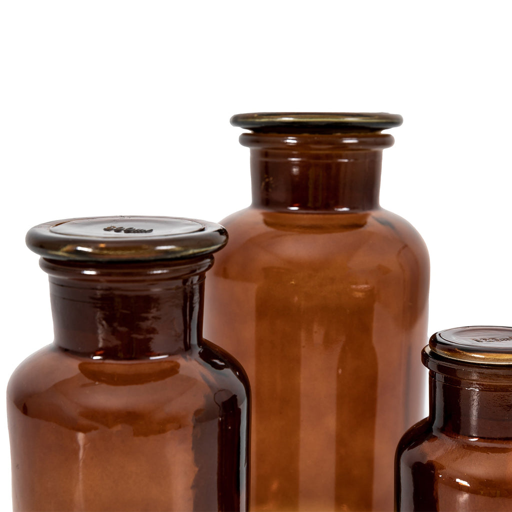 Apotheca Jar - Brown (Set of 3) - hdesign - Jars