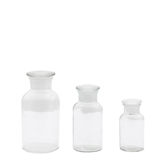 Apotheca Jar - Clear (Set of 3) - hdesign - Jars