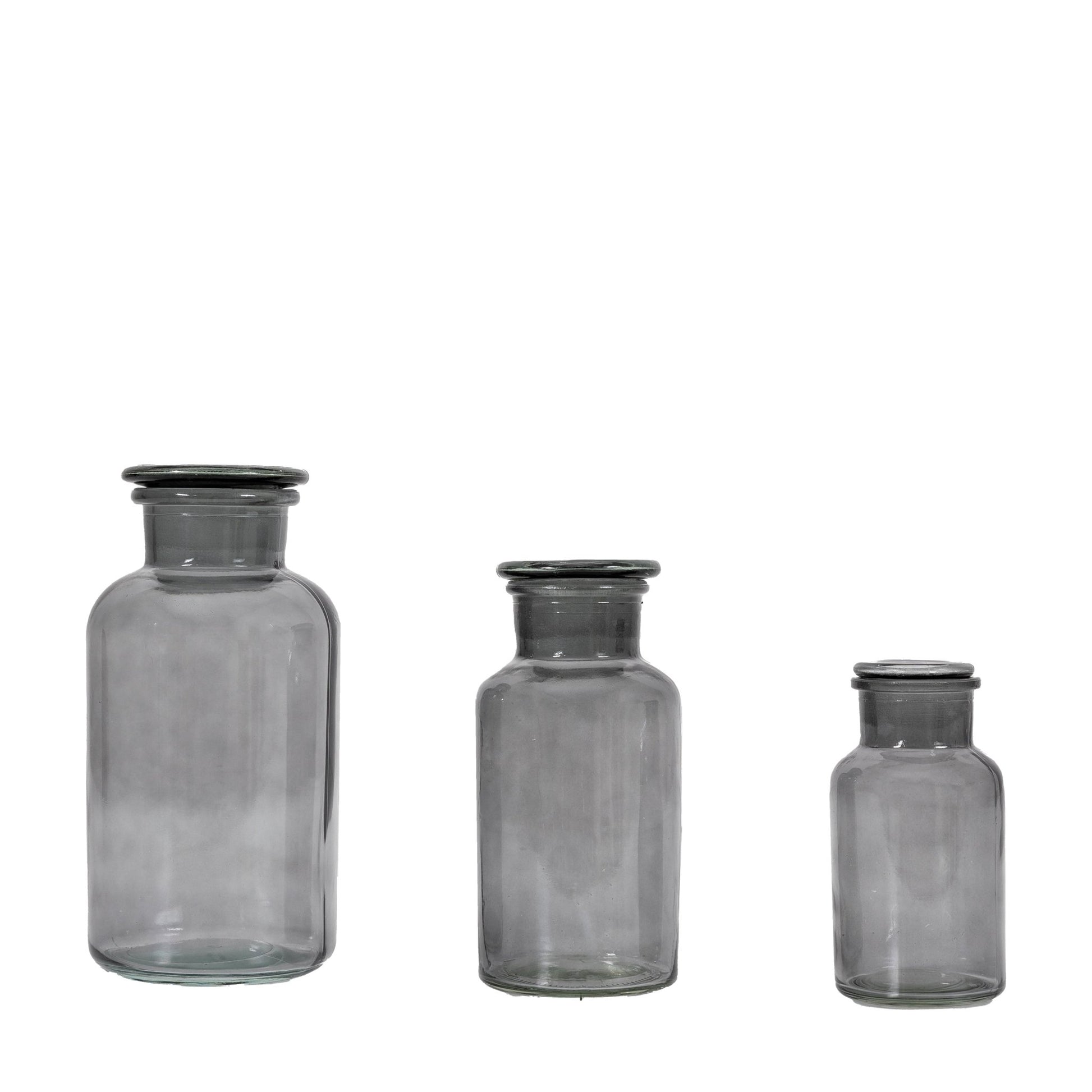 Apotheca Jar - Smoke (Set of 3) - hdesign - Jars