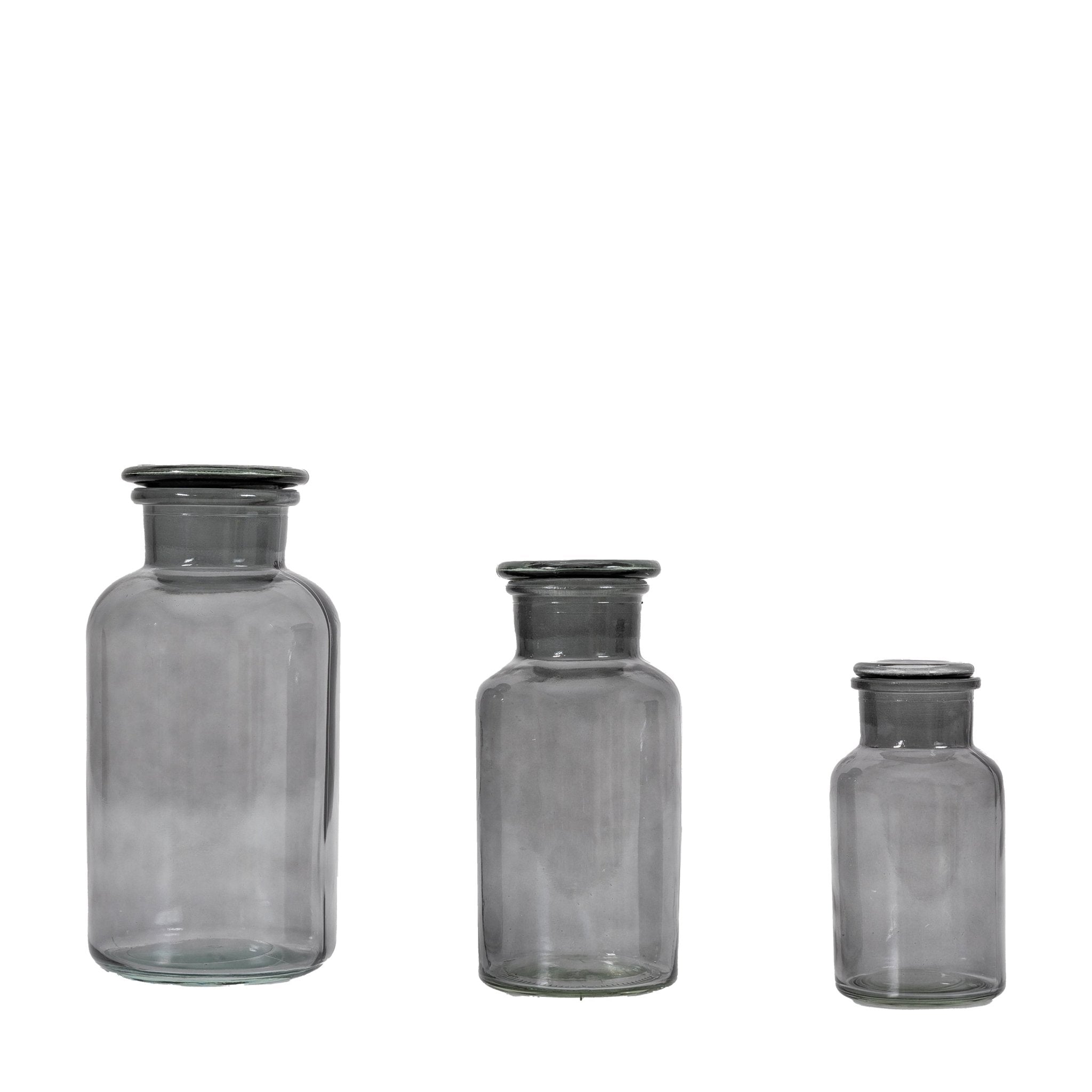 Apotheca Jar - Smoke (Set of 3) - hdesign - Jars