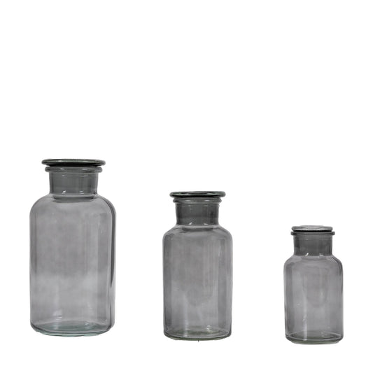 Apotheca Jar - Smoke (Set of 3) - hdesign - Jars