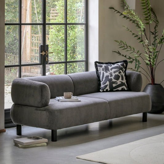 Ardo 3 Seater Sofa - Anthracite - hdesign - 3 Seater Sofas
