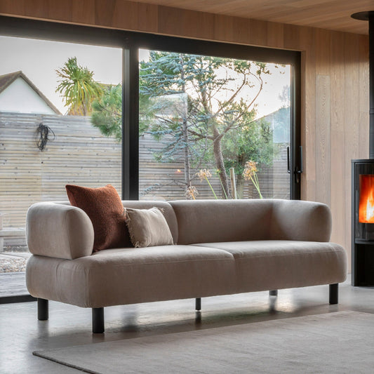 Ardo 3 Seater Sofa - Cream - hdesign - 3 Seater Sofas