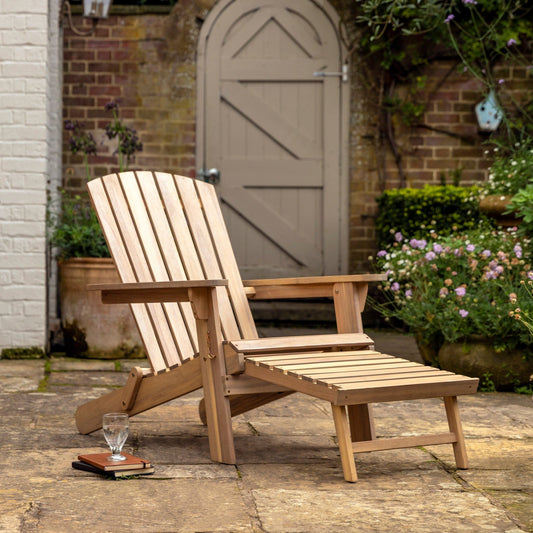Aspri Lounge Chair with Footstool - hdesign - Lounge Chairs