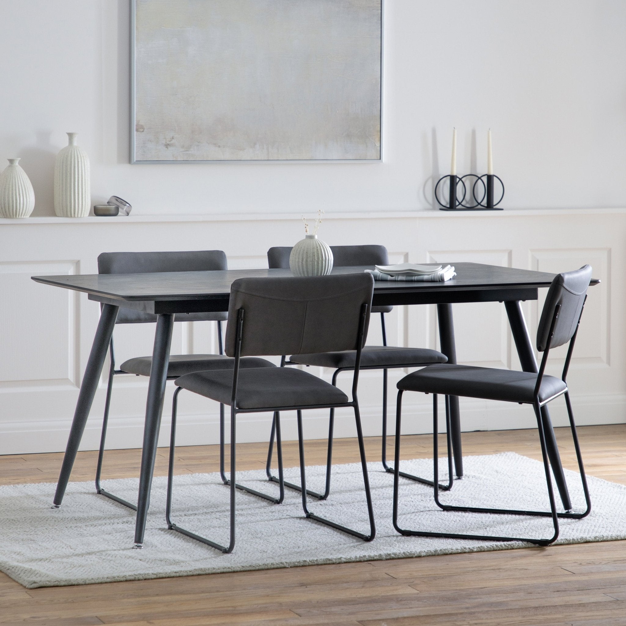 Astley Dining Table - Black - hdesign - Dining Tables