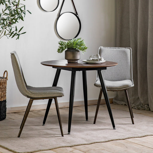 Astley Round Dining Table - Walnut - hdesign - Dining Tables
