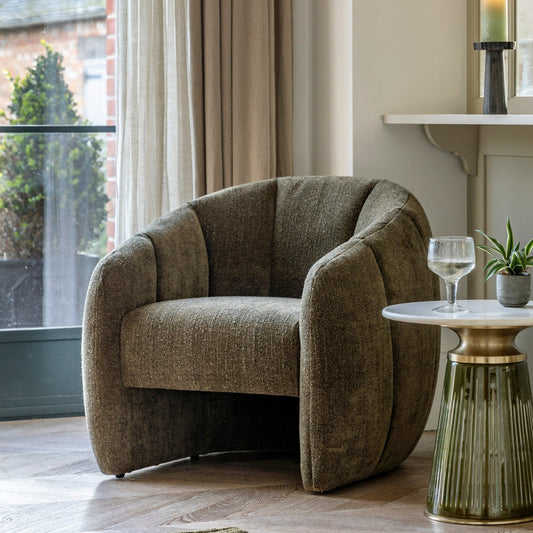 Atella Tub Chair - Moss Green - hdesign - Armchairs