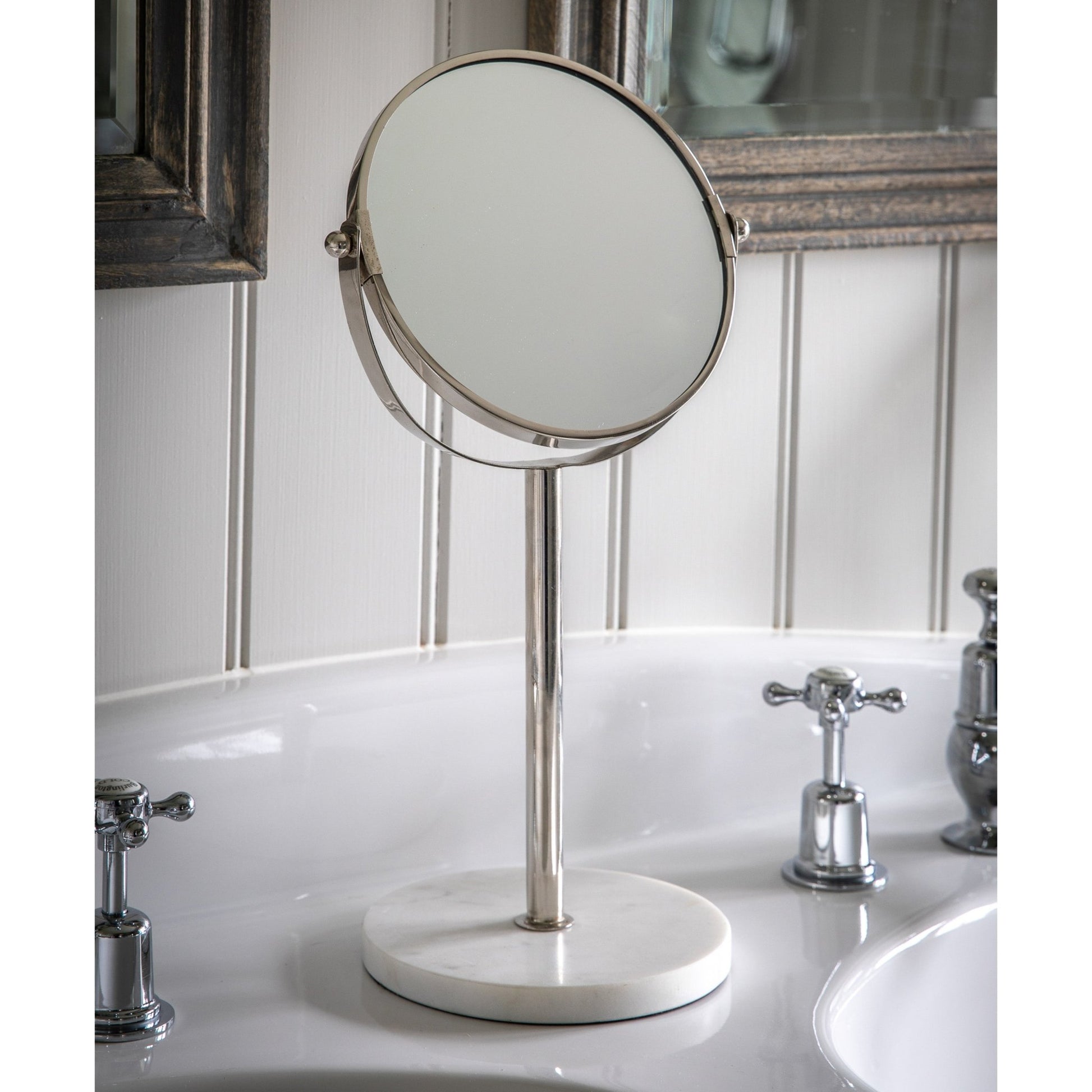 Bella Vanity Mirror - White & Silver - hdesign - Mirrors