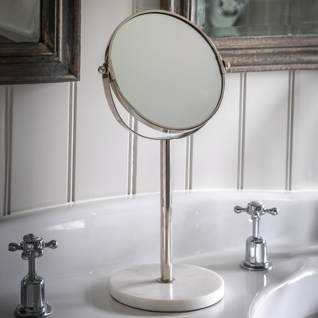 Bella Vanity Mirror - White & Silver - hdesign - Mirrors