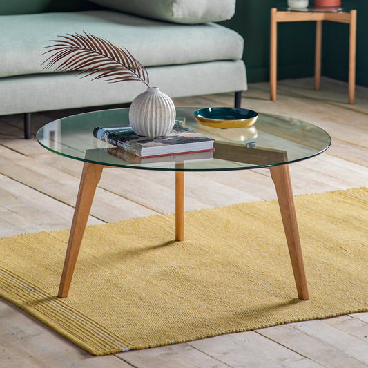 Blair Round Coffee Table - Oak - hdesign - Coffee Tables
