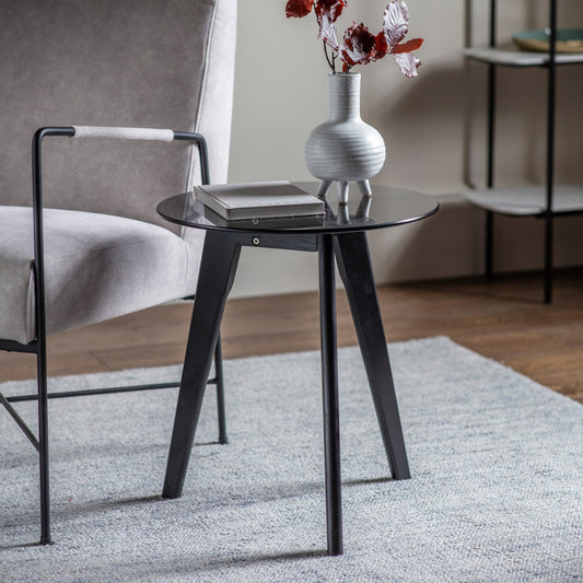 Blair Round Side Table - Black - hdesign - Side Tables