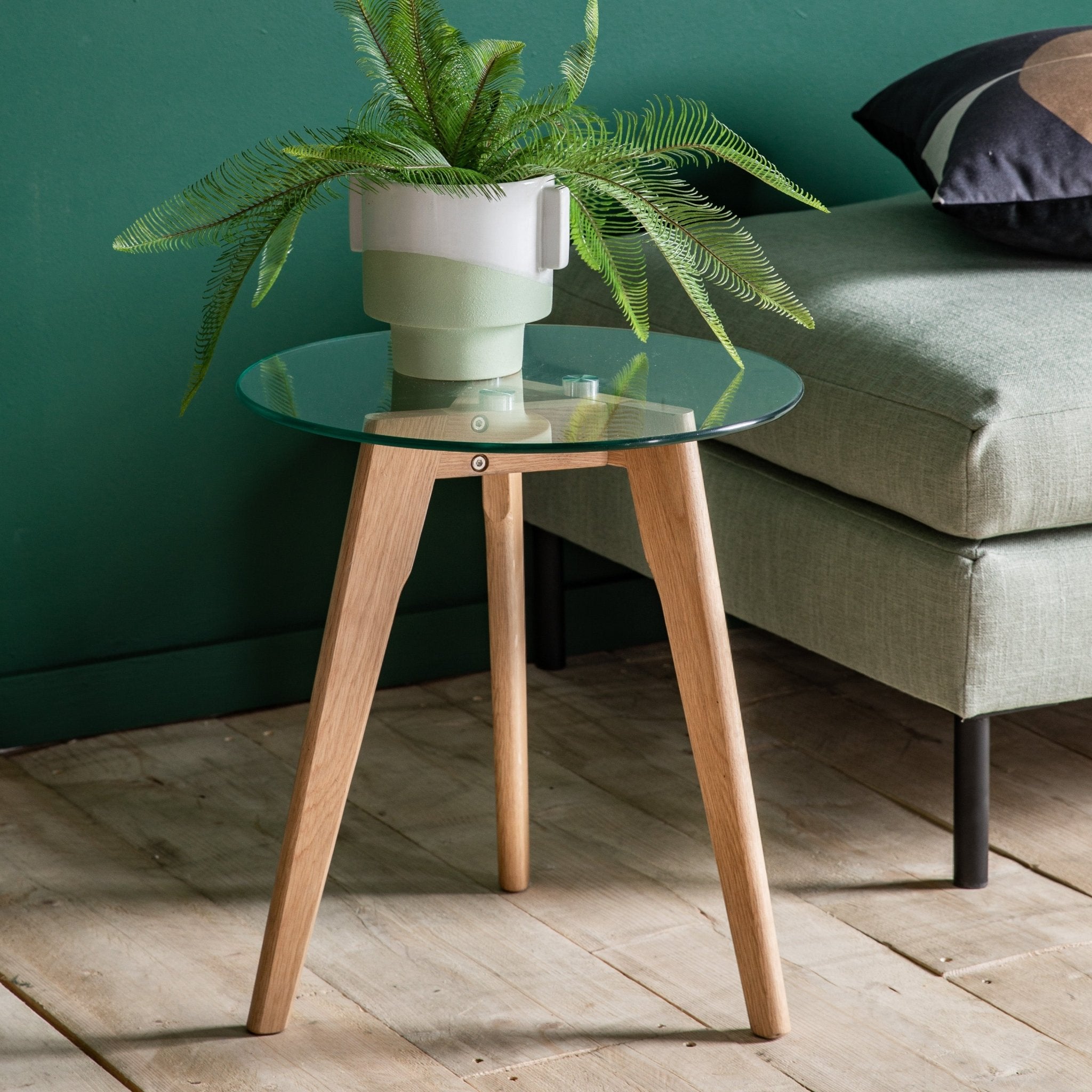 Blair Round Side Table - Natural - hdesign - Side Tables