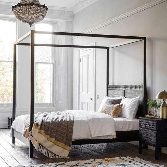 Boho Boutique Bed - Black - King - hdesign - Kingsize Bedframes