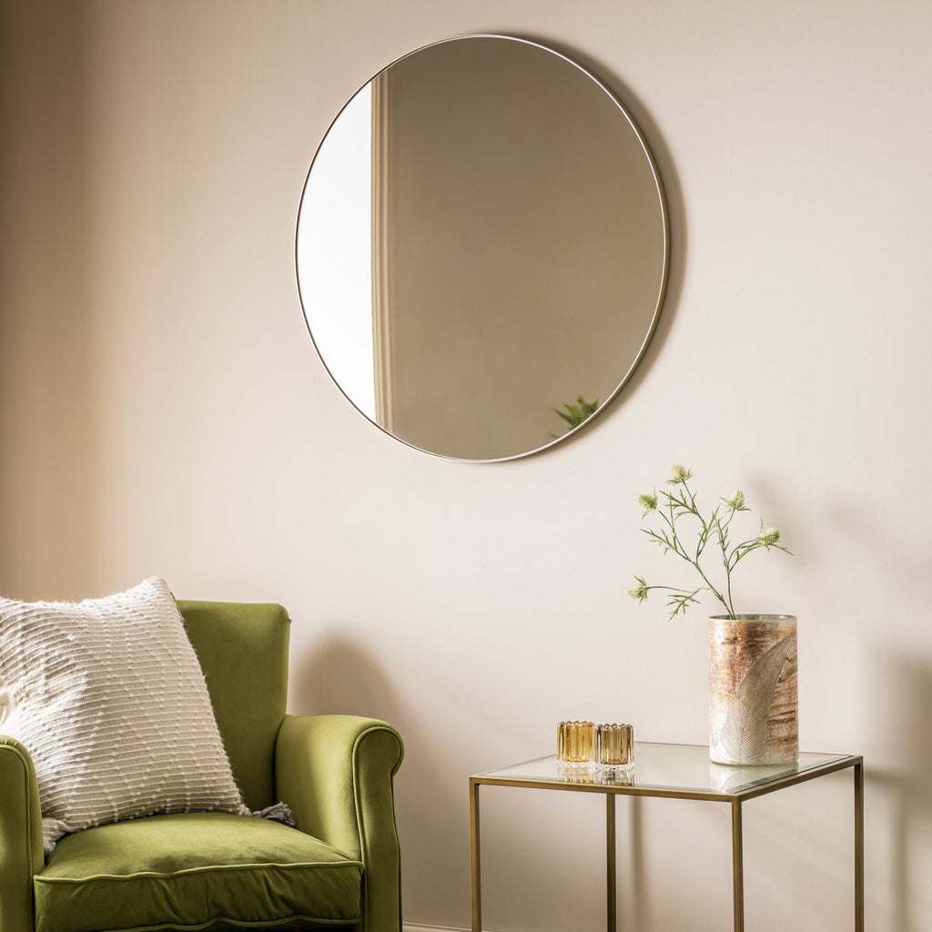 Bowie Round Mirror Champagne - hdesign - Mirrors