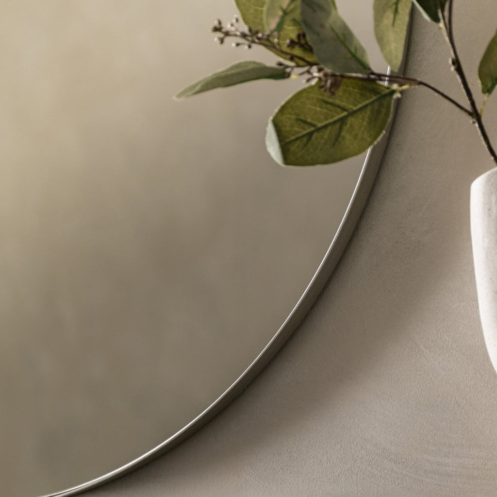 Bowie Round Mirror Silver - hdesign - Mirrors