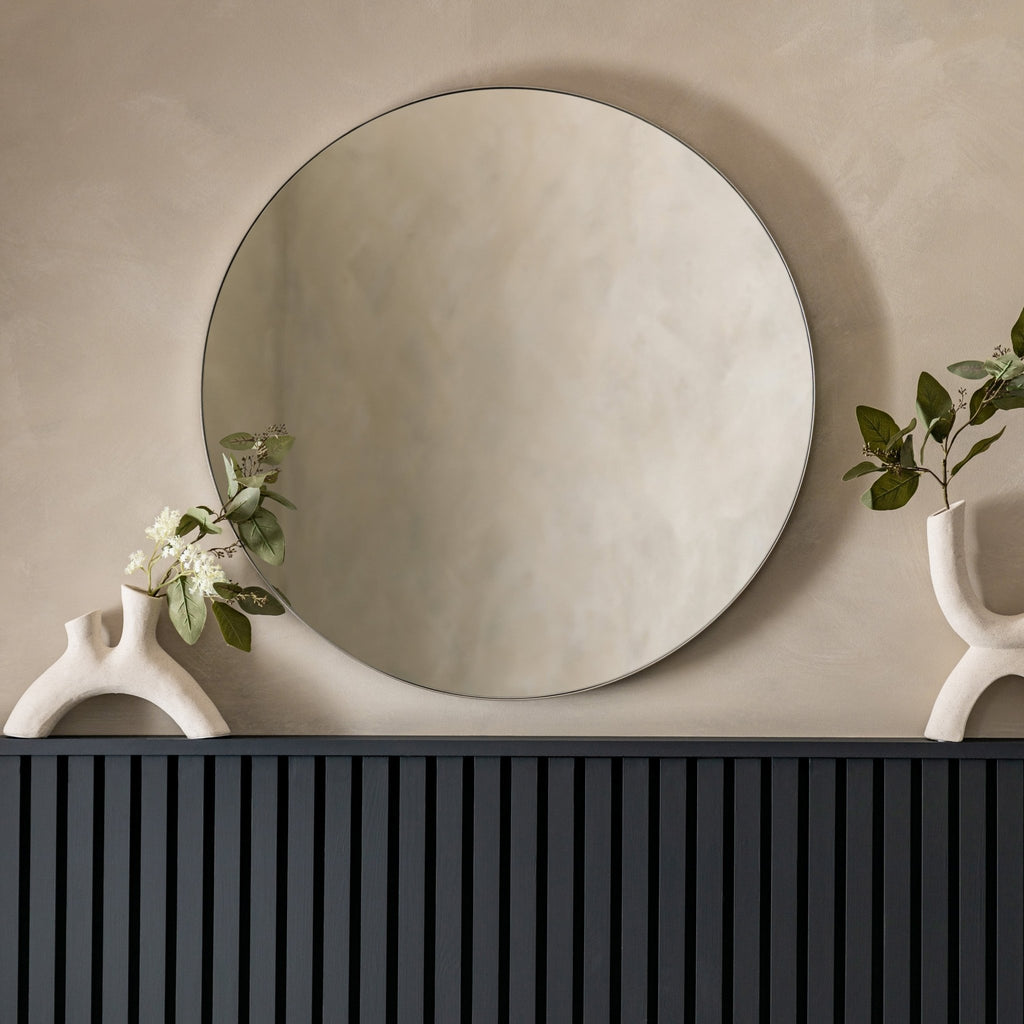 Bowie Round Mirror Silver - hdesign - Mirrors
