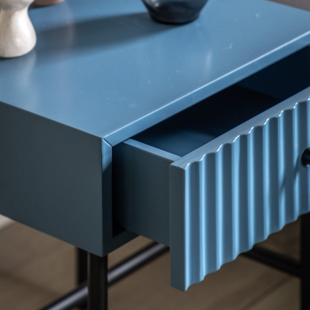 Buckhurst 1 Drawer Bedside - Blue - hdesign - Bedside Tables