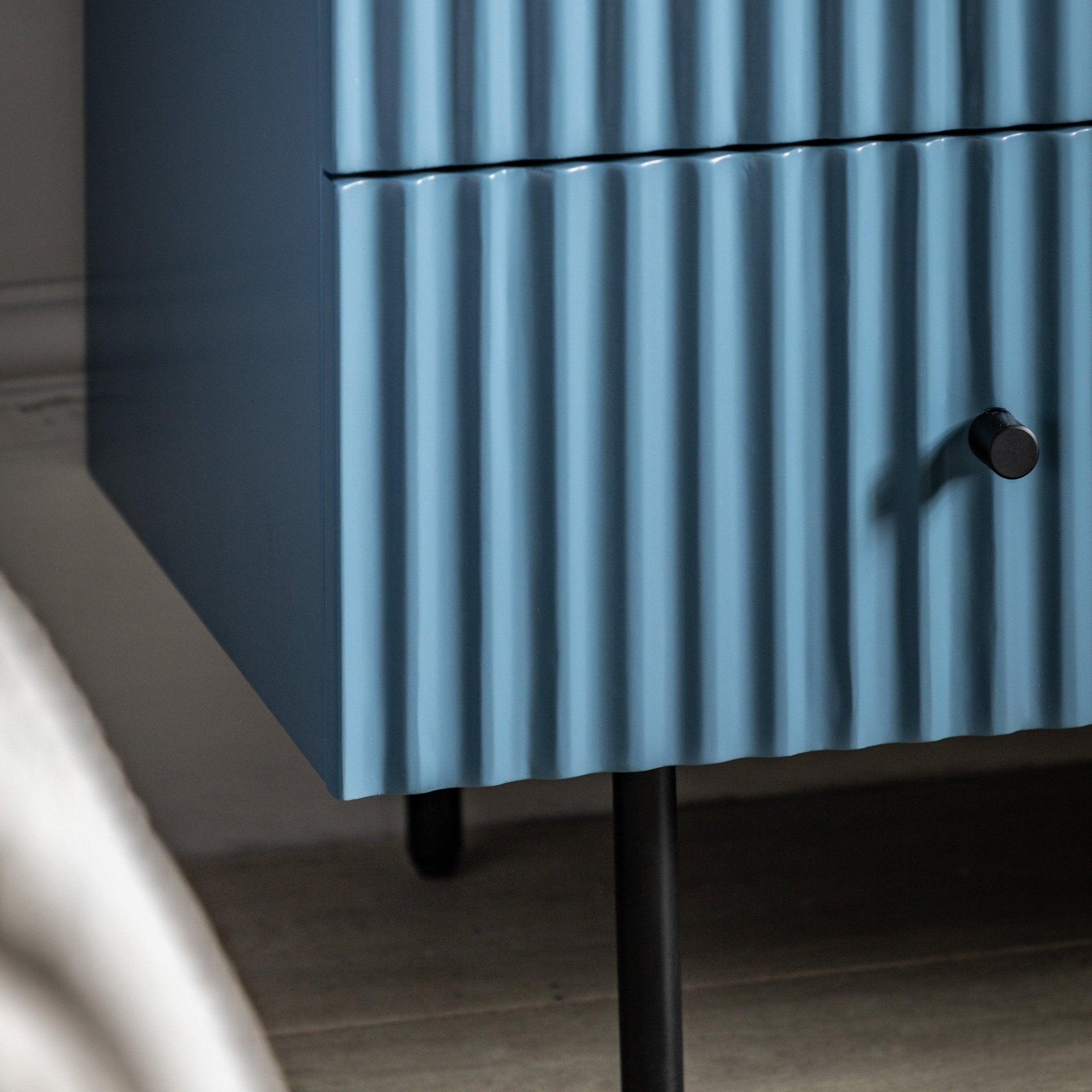 Buckhurst 3 Drawer Chest - Blue - hdesign - Chest of Drawers
