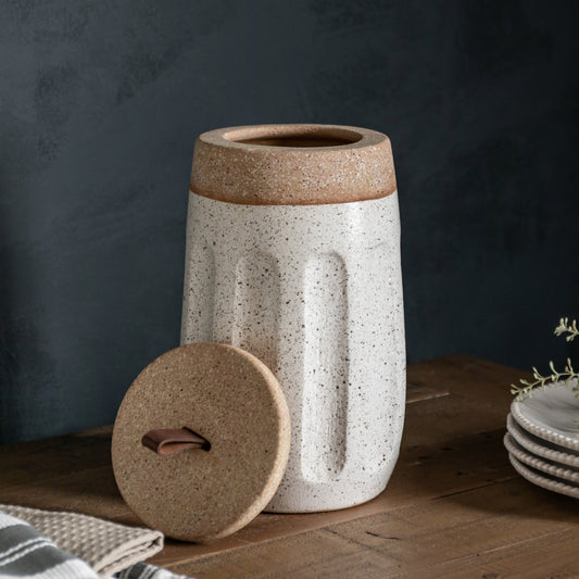 Callow Jar - White Natural - hdesign - Jars