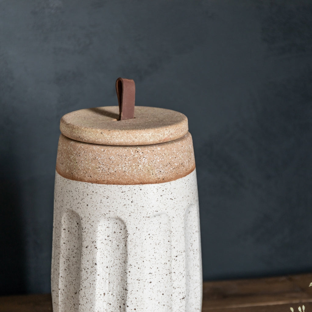 Callow Jar - White Natural - hdesign - Jars