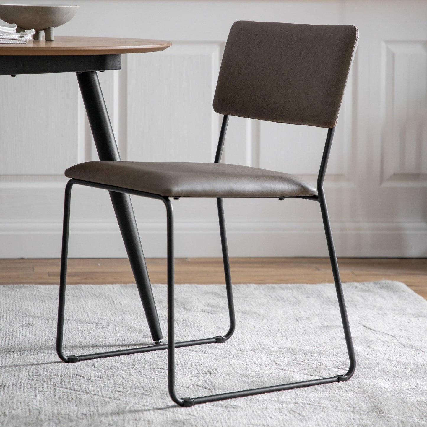 Chalkwell Dining Chair - Brown (2pk) - hdesign - Dining Chairs
