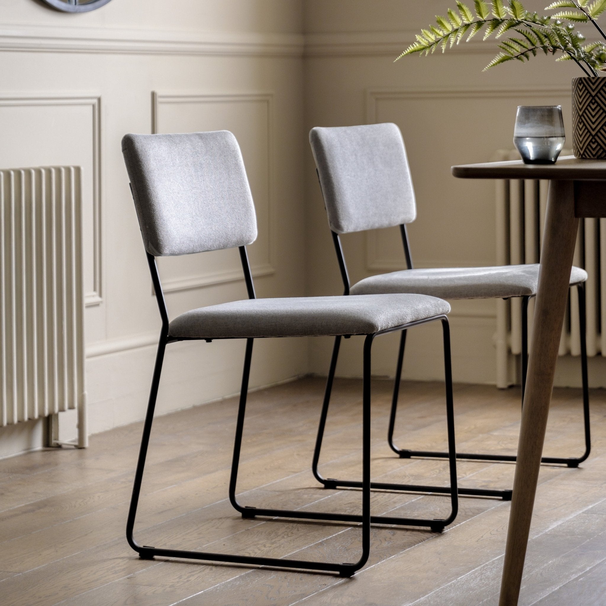 Chalkwell Dining Chair - Light Grey (2pk) - hdesign - Dining Chairs
