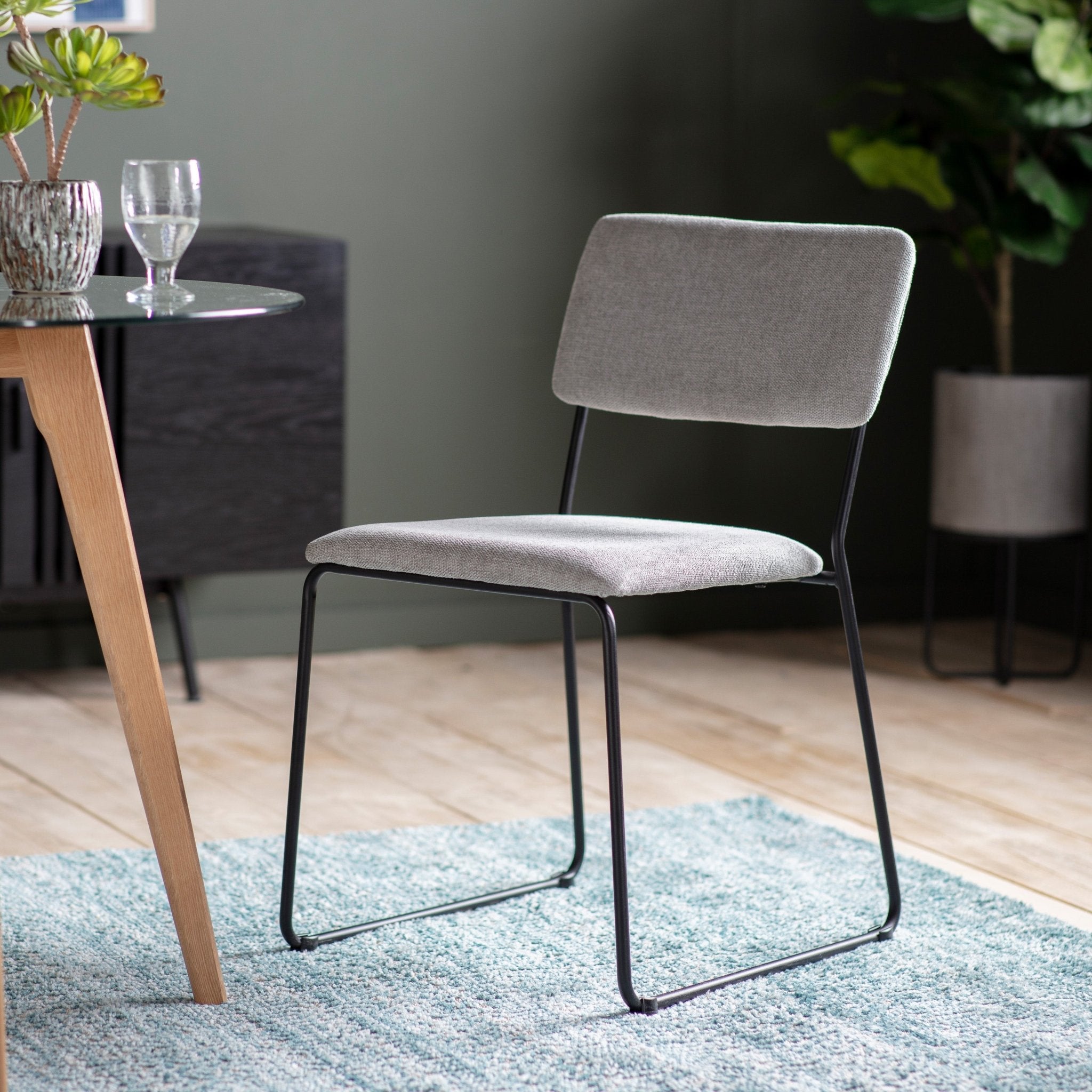 Chalkwell Dining Chair - Light Grey (2pk) - hdesign - Dining Chairs