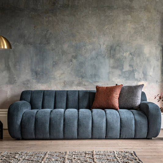 Coste 3 Seater Sofa - Blue - hdesign - 3 Seater Sofas