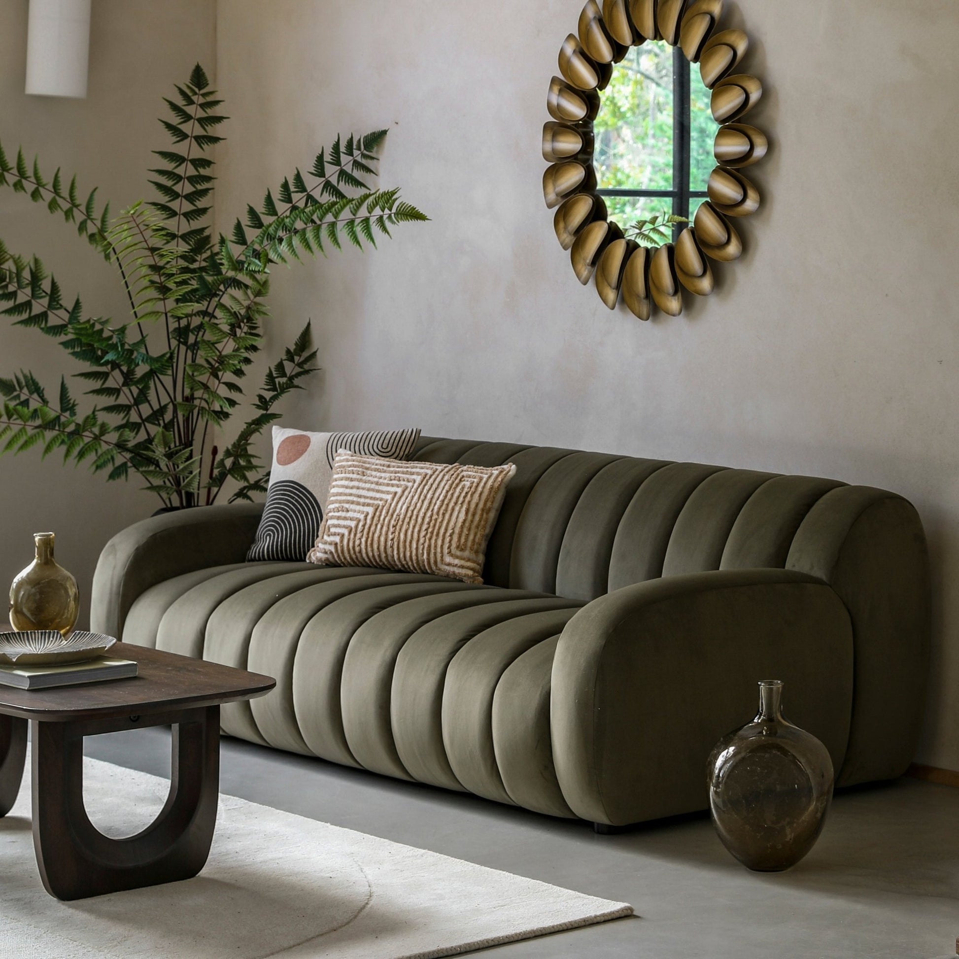 Coste 3 Seater Sofa - Moss - hdesign - 3 Seater Sofas