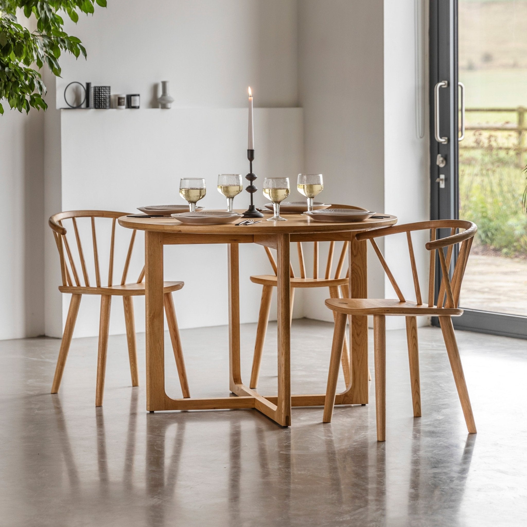Craft Round Dining Table - Natural - hdesign - Dining Tables