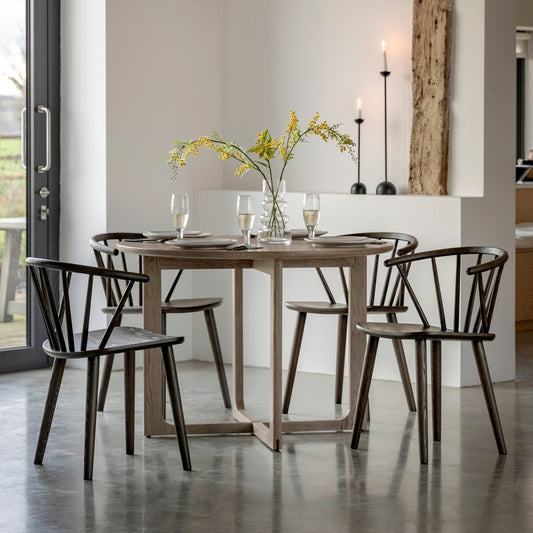 Craft Round Dining Table - Smoked - hdesign - Dining Tables