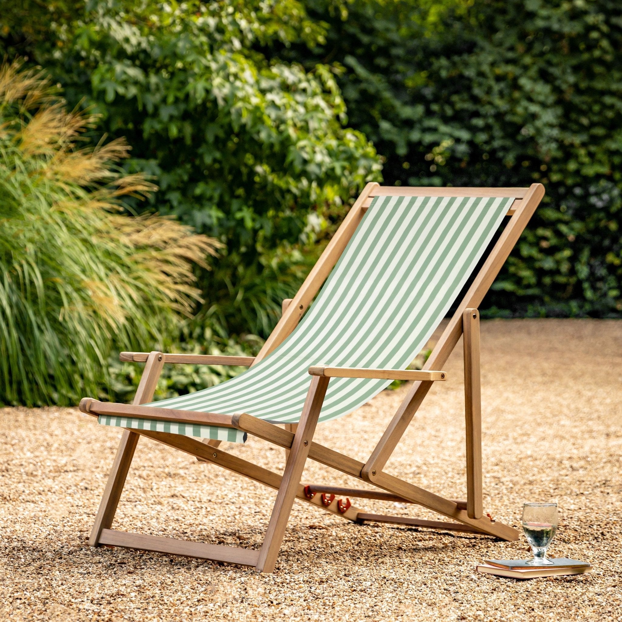 Creta Deck Chair - Verde Stripe - hdesign - Deck Chairs