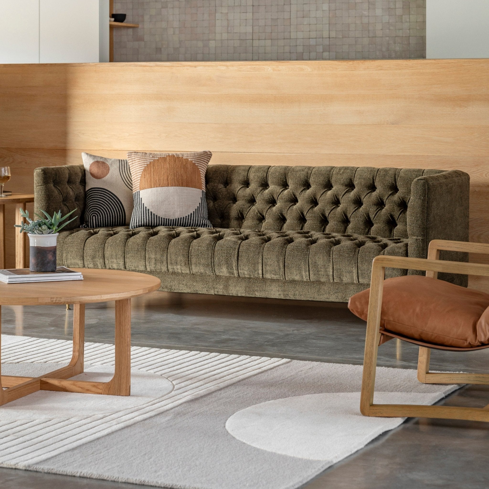 Dalton Sofa - Moss Green - hdesign - 3 Seater Sofas