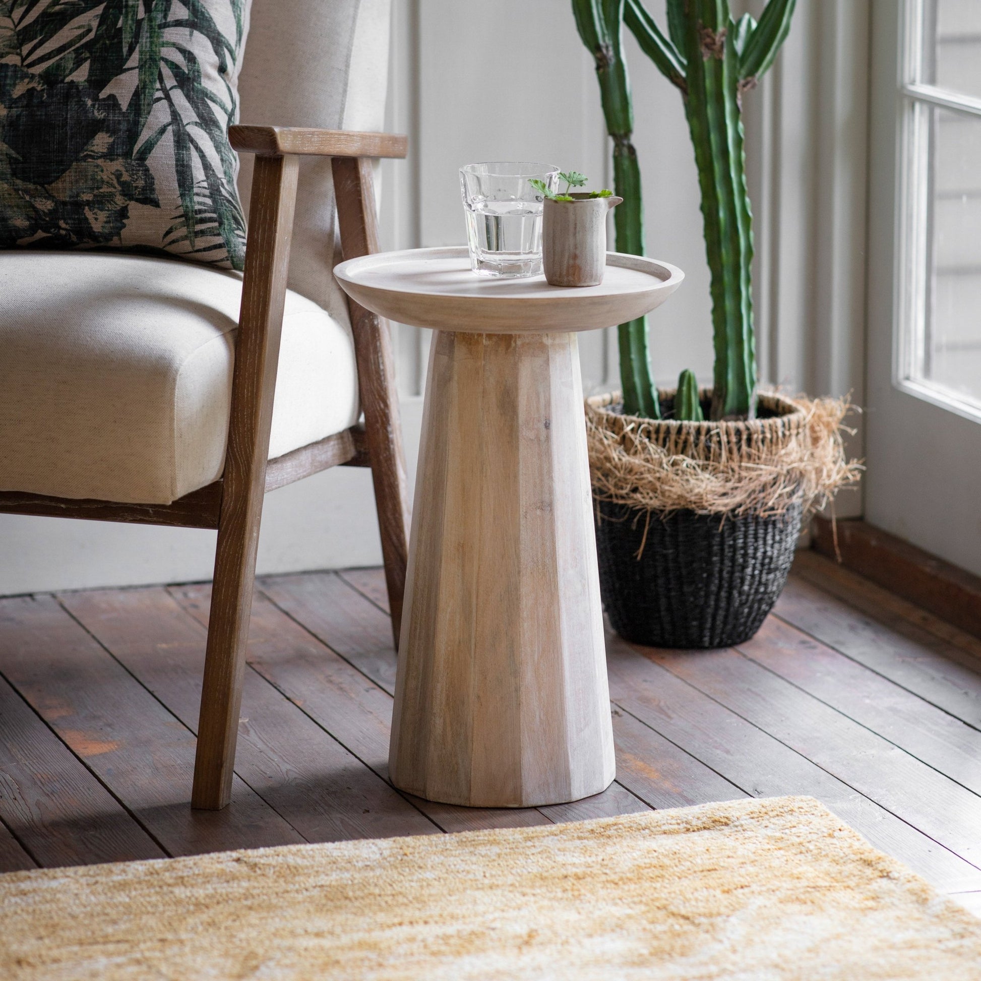 Danaway Side Table - White Wash - hdesign - Side Tables