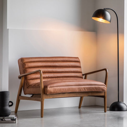 Datsun 2 Seater Sofa - Vintage Brown Leather - hdesign - 2 Seater Sofas