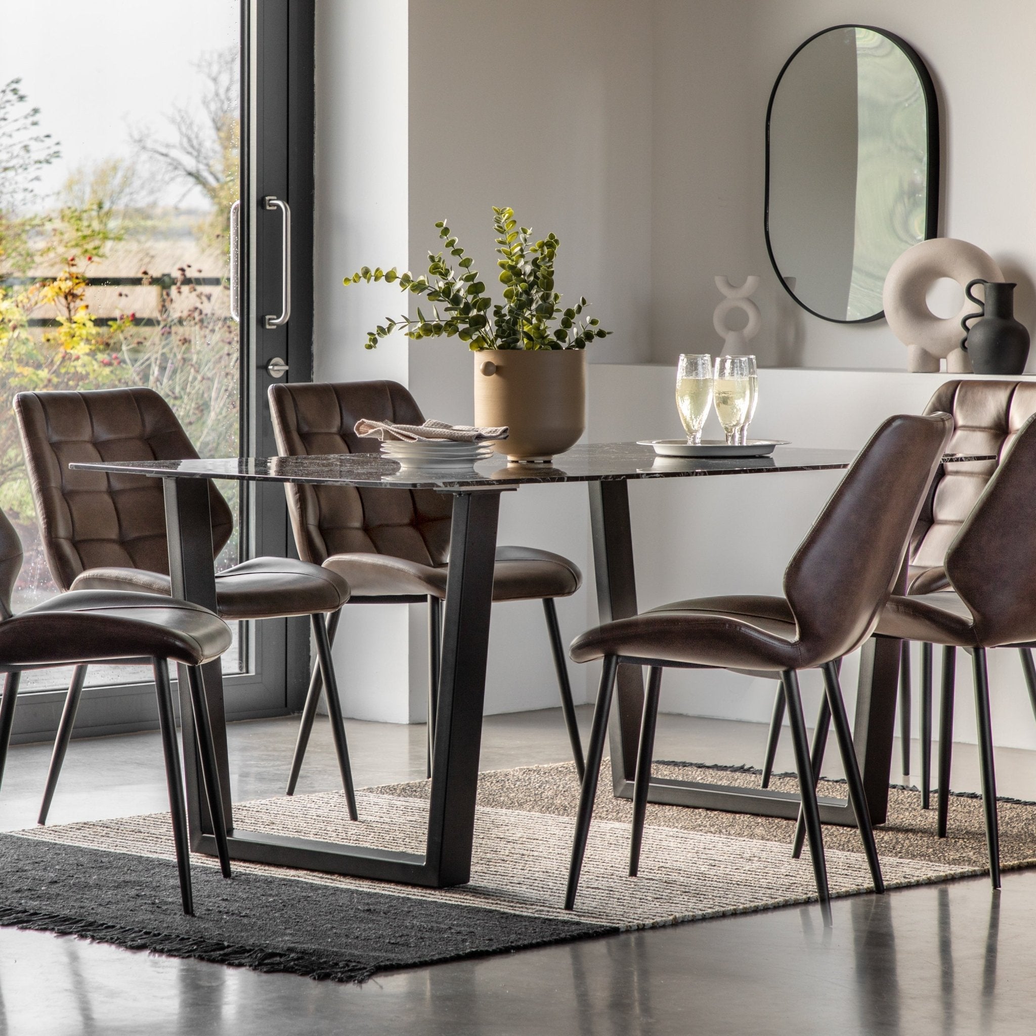 Davidson Dining Table - Black Effect - hdesign - Dining Tables