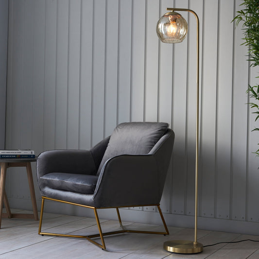 Dimple Floor Light - Satin Gold - hdesign - Floor Lamps