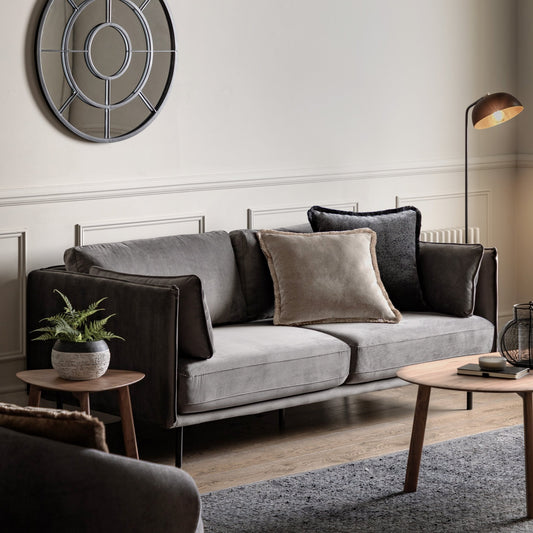 EM Wigmore Sofa - Truffle Velvet - hdesign - 3 Seater Sofas